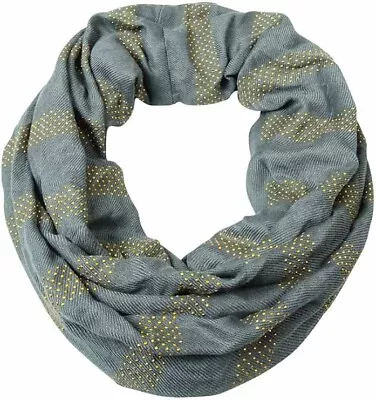 Style & Co. Womens Vintage Studded Infinity Loop Scarf  Graphite • $8.98