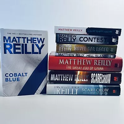 8 X Matthew Reilly Thriller/Adventure Book Bundle: Cobalt Blue Contest + More • $78.99