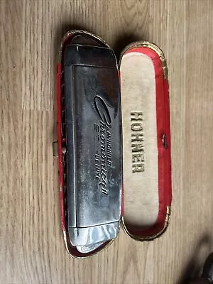 Vintage M. Hohner Chromonica II Deluxe Harmonica A440 In C Scale & Case. • $60