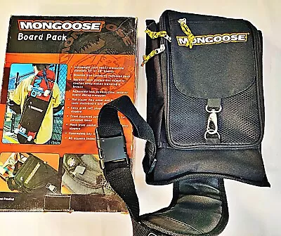 RARE NEW Vintage MONGOOSE Skateboard Backpack And Bag Black W/Old Stitched LOGO • $55.50