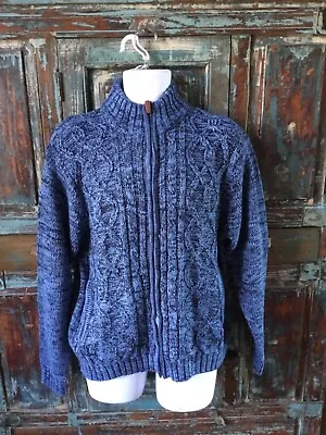 Gioberti Heavy Weight Cardigan Cable Knit Full-Zip Sweater Blue NWOT • $19.99