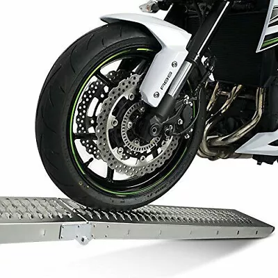 Motorcycle Ramp 1.8M Bike Folding Steel Loading Motorbike Van/Truck Lawn Mower • £34.99