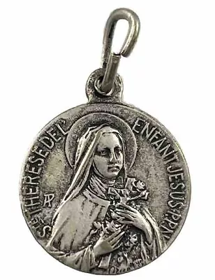 Vintage Catholic St Therese Del Enfant Jesus Silver Tone  Religious Medal • $9.99