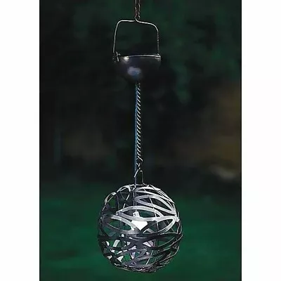 Infinity Pewter Hanging Lantern Solar Powered LED Garden Decorative Light • £12