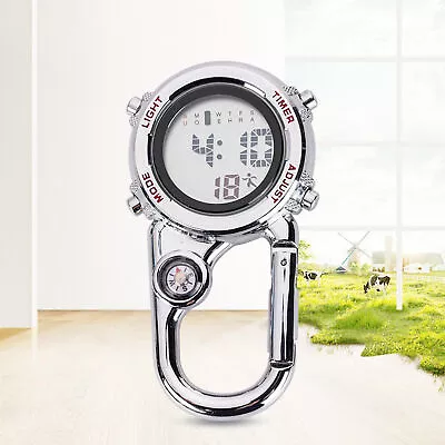 Clip-On Carabiner Sport FOB Watch Digital Luminous For Doctors Nurses Paramedics • £9.76