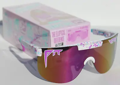 PIT VIPER The Jetski Elliptical Sunglasses White Teal/Purple Shield NEW • $69.95