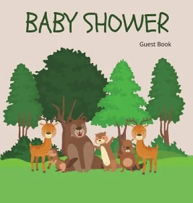 Woodland Baby Shower Guest Book (Hardcover): Baby Shower Guest Book • £22.65