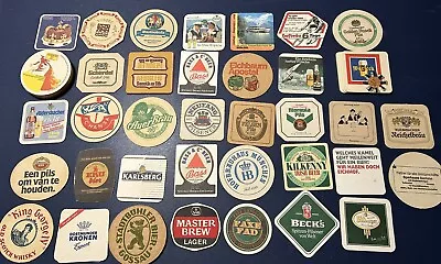 Vintage Beer Coasters 37 Different Designs Plus Duplicates Mostly German • $0.99