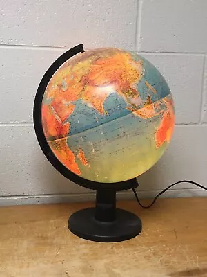 Vtg 1987 Lighted Scan Globe Denmark World Map Illuminated USSR VGC • $50