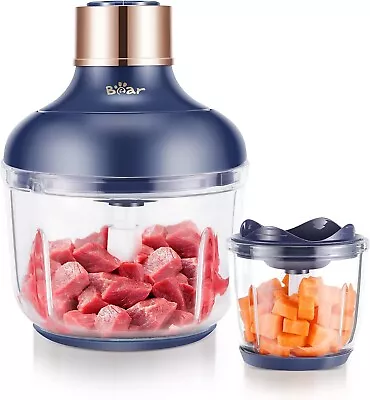 Food Processor Electric Food Chopper With 2 Glass Bowls (8 Cup+2.5 Cup) • $34.99