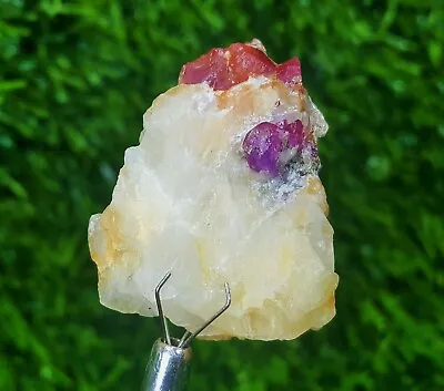 55 Carat Ruby Crystal On White Matrix Minerals Specimen From Hunza Valley • $9.99