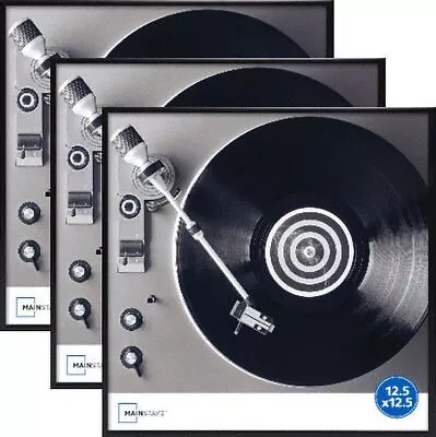  3 Pack Black Metal Record LP Frames Set 12.5 X12.5  For Wall Display • $21.71