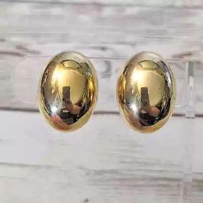 Vintage Monet Clip On Earrings Gold Tone Oval - Loose Clips • $11.99