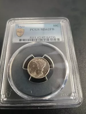 1938 PCGS MS62 10C FB Mercury Dime • $30