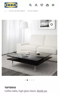 IKEA Black Tofteryd Coffee Table. 95x95cm  • £25