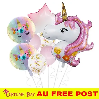 Unicorn Foil Balloons Set Helium Quality Kids Birthday Event Party Decoration  • $6.95