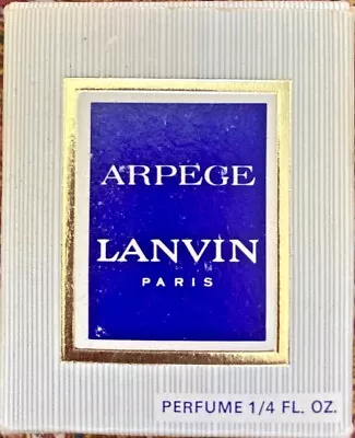 VINTAGE ARPEGE LANVIN PARFUM .25 Oz EXTRAIT #01868 PERFUME Double Boxed PARIS • $119.99