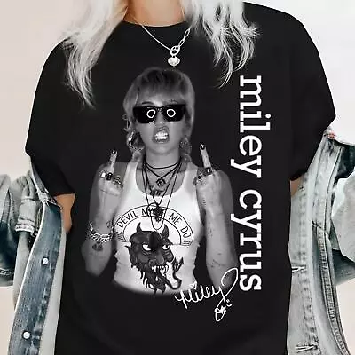 Rare Miley Cyrus Singer Shirt Gift For Fans Black S-2345XL Tee • $18.99