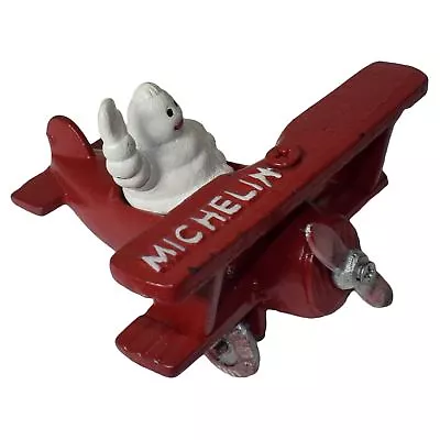 Michelin Man In Plane & Tractor Figure Mascot Statue Bibendum Figurine Cast Iron • £22.07