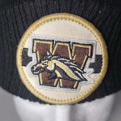 Adidas Western Michigan Broncos Black Winter Pom Cuffed Knit Hat Unisex ~ OSFM • $9.75