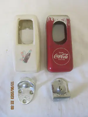 2 VINTAGE 50's Coca Cola Wall Bottle Opener & Cap Catcher • $40