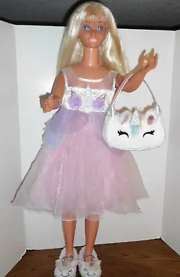 My Size Barbie 3 Ft Doll With Unicorn Dress & Shoes  Purse Mattel 1992 • $99