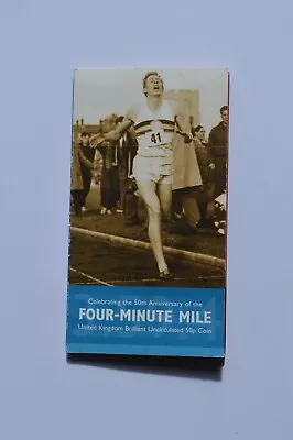 50p 2004 Fifty Pence Four Minute Mile Coin Pack • £19.99