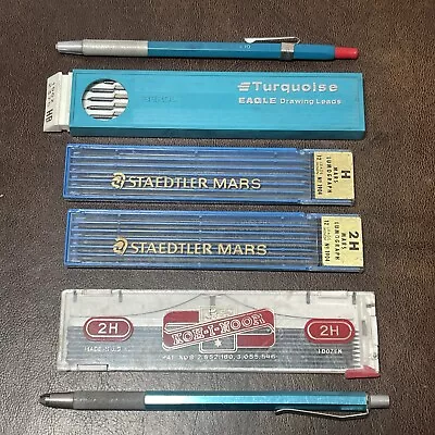 Vintage EAGLE Turquoise 10 Mechanical Pencil & HB 2375 Leads & Staedtler Leads + • $34.95