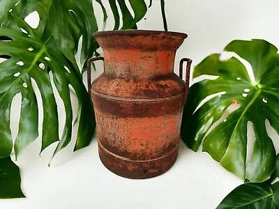 Vintage Rustic Metal Milk Can Jug No Bottom Farmhouse Decor • $65