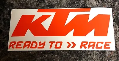 KTM Ready To Race Vinyl Window Decal Sticker 8” Choose Your Color • $5