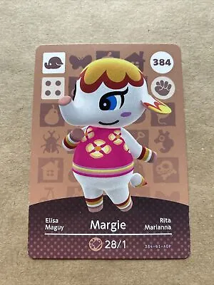 $5 • Buy 384 Margie Animal Crossing Amiibo Card #384 Authentic