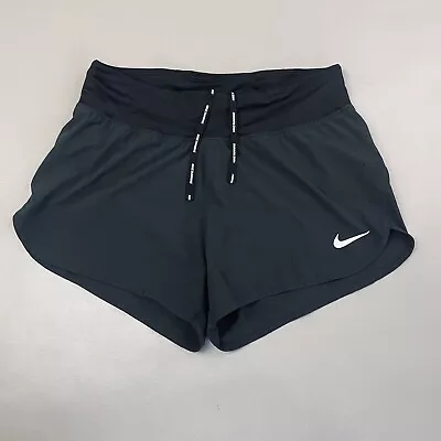 Nike Dri-Fit Eclipse Lined Running Shorts Black Women's Large • $7.50