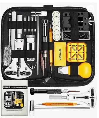Watch Repair Tool Kit Watch Band Link Tool Set Watch Case Opener Spring Bar WITH • $38.99