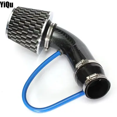 Carbon Fibre Car Cold Air Intake Filter Induction Pipe Power Flow Hose System • $39.09