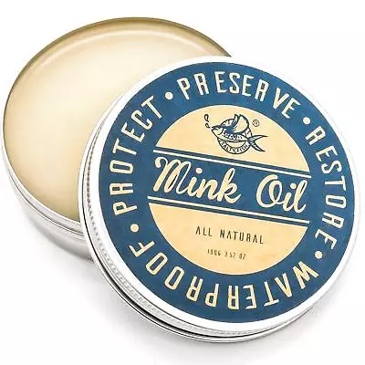 SALTY FISH Mink Oil For Leather Boots Leather Conditioner And Cleaner 3.52oz-... • $13.48