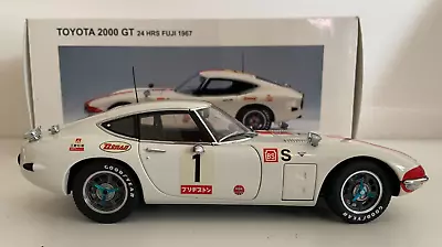 Autoart 1:18  - Toyota 2000 GT #1 24Hrs Fuji 1967 - White/Red #86715 • £225