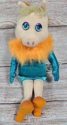 Jim Henson Muppets Plush Miss Piggy Stuffed Animal Doll Nanco Orange Blue 10  • $17.99