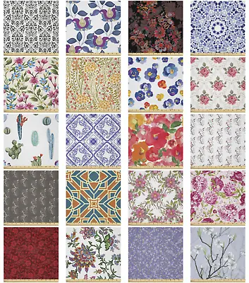 Ambesonne Flower Art Microfiber Fabric By The Yard For Arts And Crafts • $129.99