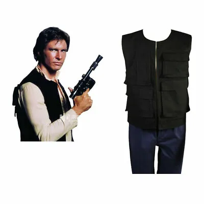 Han Solo Cosplay Costume Star Wars A New Hope Halloween Outfit Convention Vest • £45.01
