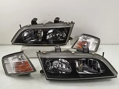JDM Nissan Primera P11 G20 Crystal BLACK HID Xenon Head Lamp W/Corner Lamp 96-01 • $399.99