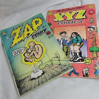 $24.93 • Buy R Crumb Underground Comics Lot Of 2 Zap XYZ 1st Prnt Mr Natural Keep On Truckin