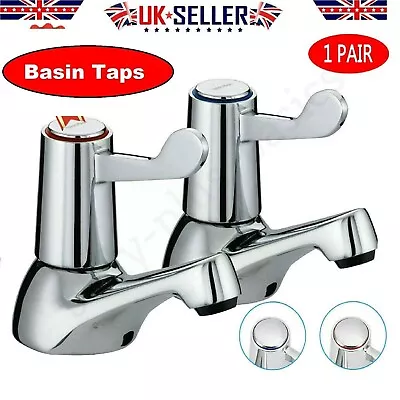 £11.65 • Buy Basin Bathroom Tap Chrome Mixer Sink Taps Modern Brass Waterfall Faucet Pair Uk