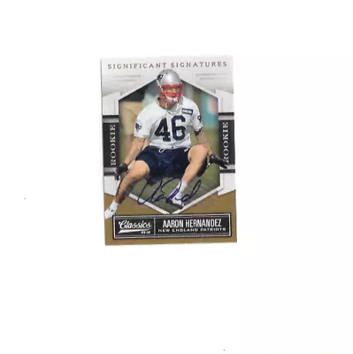 2010 Panini Classics Aaron Hernandez Rookie Autograph # 121/499 • $46