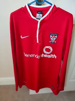 York City FC Adults M 2014 VGC Home Football Shirt Jersey Nike Long Sleeve. • £39.99