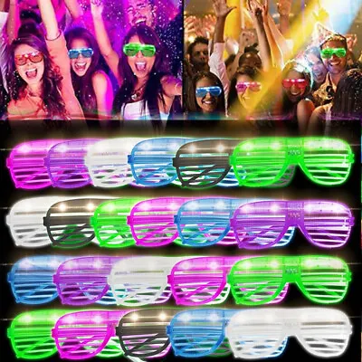 £10.44 • Buy Flashing Glasses LED Lights Glowing Shutter Shades Fancy Dress Party Sunglasses