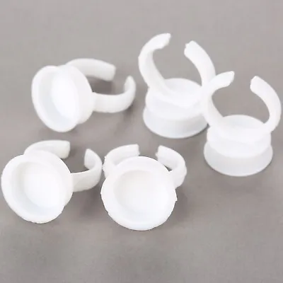 $4.98 • Buy 50Pcs Disposable 1.4cm Tattoo Ink Cups Ring Pigment Holder Permanent Makeup Tool