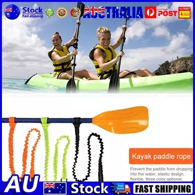 Elastic Canoe Paddle Leash Adjustable Paddle Strap Stretchable Kayak Accessories • $9.29