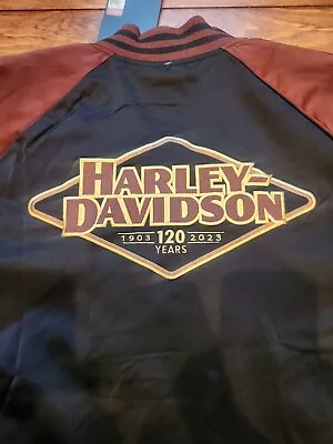 Limited Edition Mens 4X Harley Davidson 120th Anniversary Souvenir Satin Jacket • $129.99