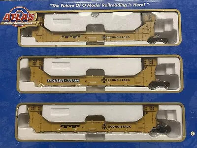 Atlas O 2-rail Santa Fe Gunderson Stack 3 Car! O Scale Double Husky Intermodal • $374.99