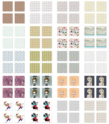 £19.63 • Buy Ambesonne Sketch Art Coaster Set Of 4 Square Hardboard Gloss Coasters